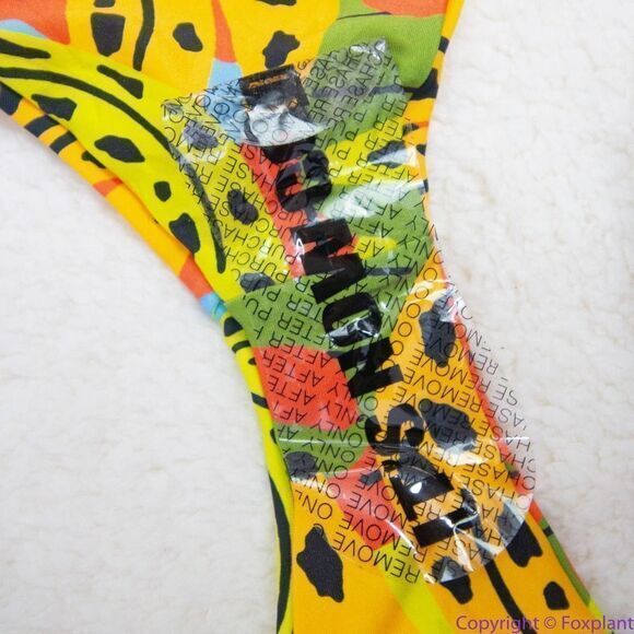 NEW It’s‎ Now Cool square top string bottom bikini in bananas, M - Picture 12 of 15